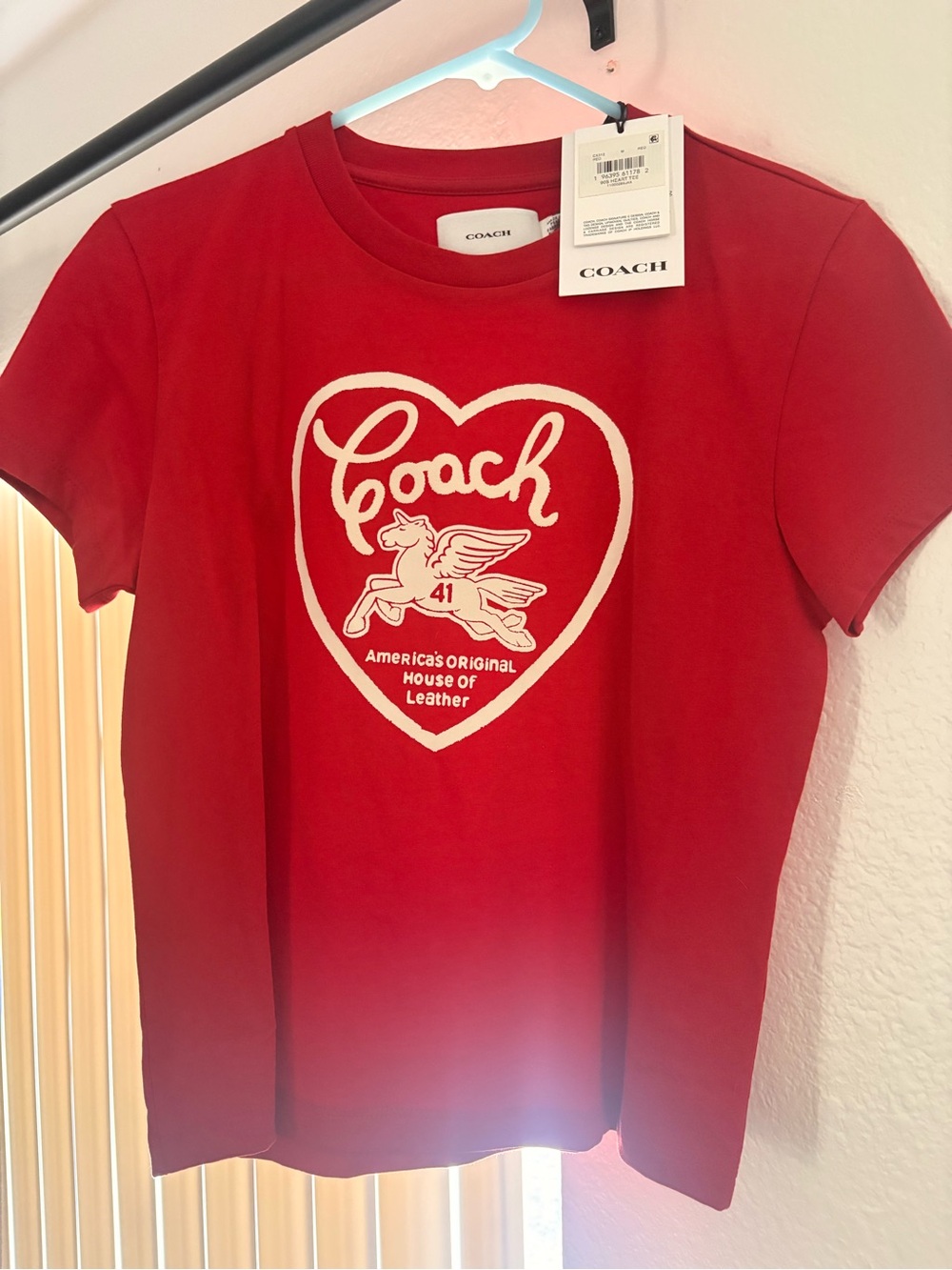 Coach Red Heart Logo Short Sleeve Tee